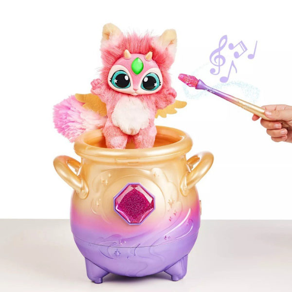 Magisk Atomiserende Kedel 8\" Interaktiv Pink Plys med 50+ Lyd