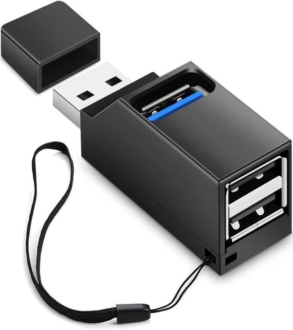 USB-hubb Mini 3 portar (1 st USB 3.0) Svart