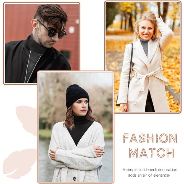 Avtakbar falsk turtleneck halv topp falsk bluse sett for kvinner meg
