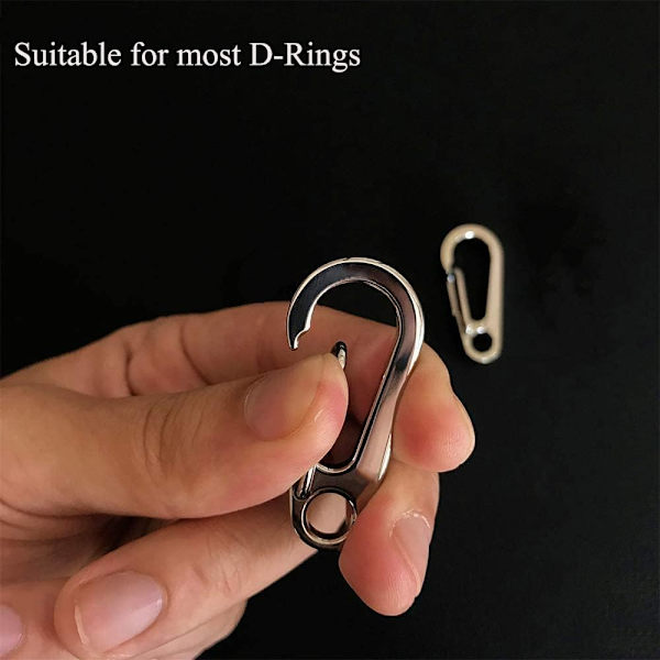 2 stk. Hundetegn Klip/ 304 Rustfrit Stål Hurtig Greb Loop/Nem Udskiftning