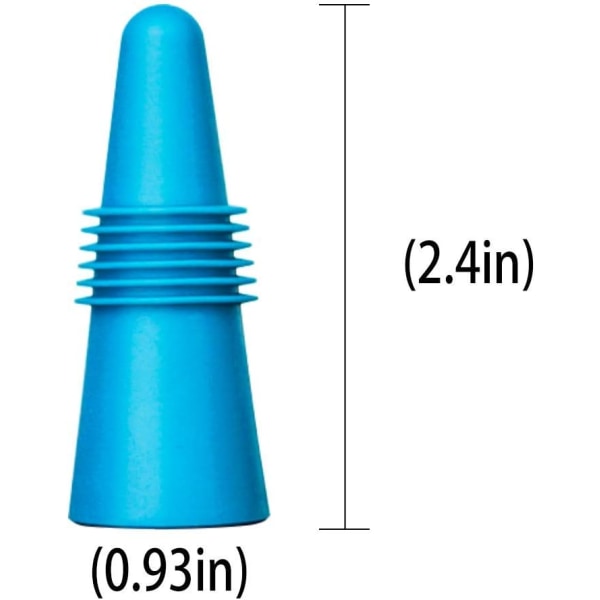 10-pack vinstoppare, återanvändbara silikonproppar med kork till Ke