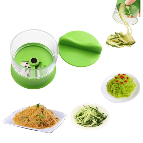 Kätevä käsispiralizer 3-in-1 vihannesleikkuri, vihanneskierreleikkuri