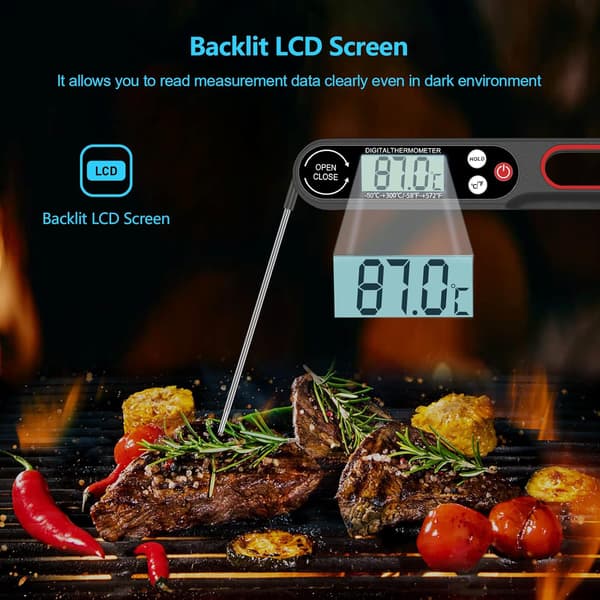Kjøtttermometer Sonde Digitalt Matttermometer BBQ Kjøkken Matlaging