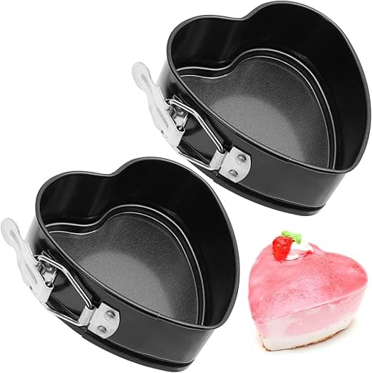 2-delt rund kakeform med non-stick belegg, hjerteformet kake