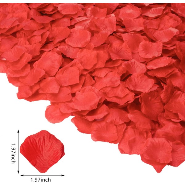 Roseblader, 1000 stk/pakke Kunstige Blomsterblader, Roseblader for Ro