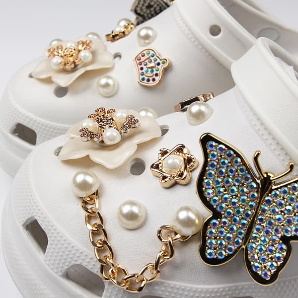 16 Crocs-tilbehørssko-spenner DIY-perlekjede Butterfly Decora