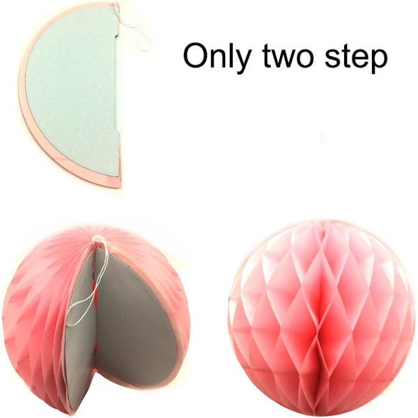 Papir Pompom Vifte Ball Honeycomb Romdekorasjon Bryllup Bursdag