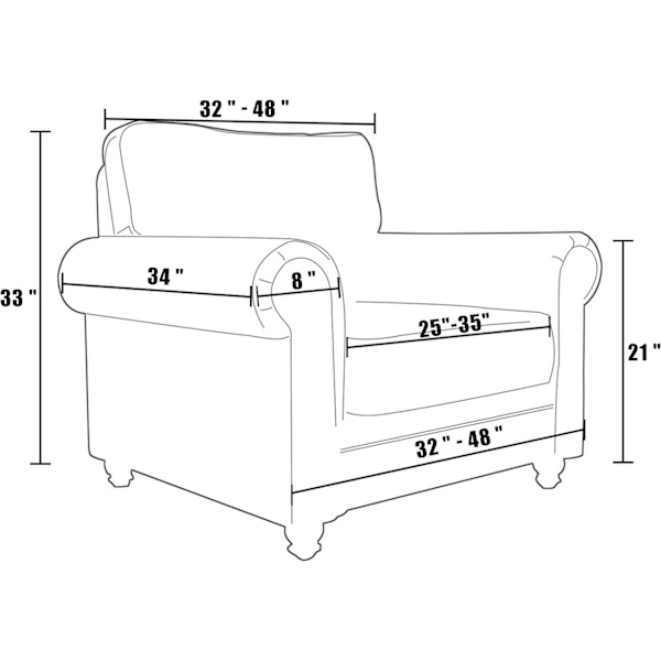 Spandex Stretch Sofa Slipcover for Living Room Armchair, One-Piec