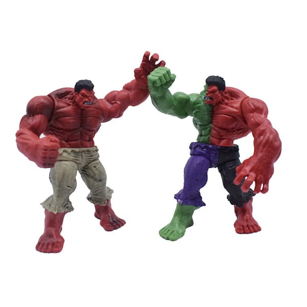 4 stk Actionfigurleker, 11,5 cm Hulk-figur, inkludert eksplosjon A