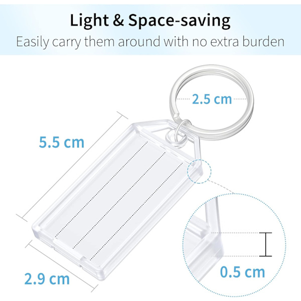 20 kpl 5 cm kestävät muoviset avainmerkit tunnisteilla