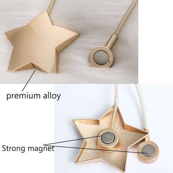Set med 2 magnetiska gardinuppsättningar i metall med magneter för hemmakontor