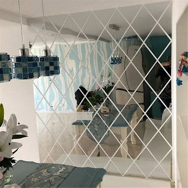 3D Diamantspegel Väggstickers, Avtagbara Självhäftande Triangel