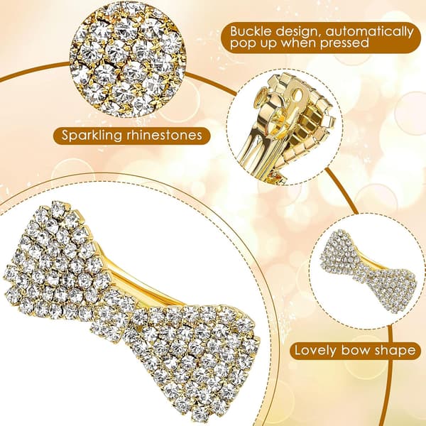 6 st Rhinestone Crystal Hårklämmor Transparent Hår B