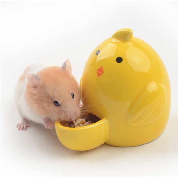 Keramisk vattenautomat för smådjur, hamstermatskål, automatisk