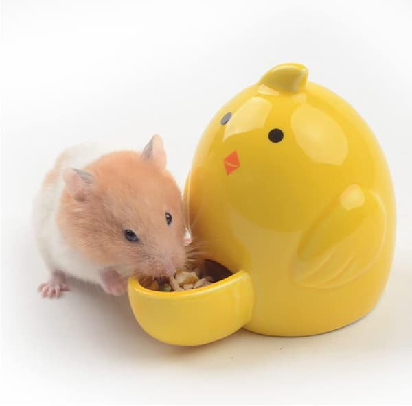 Lille dyreautomatisk vanddispenser i keramik, hamsterfoder skål, automatisk