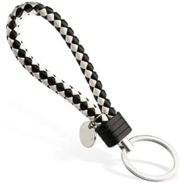 5PCS Keychain Braided Leather Keychain for all cars Keyring Men K