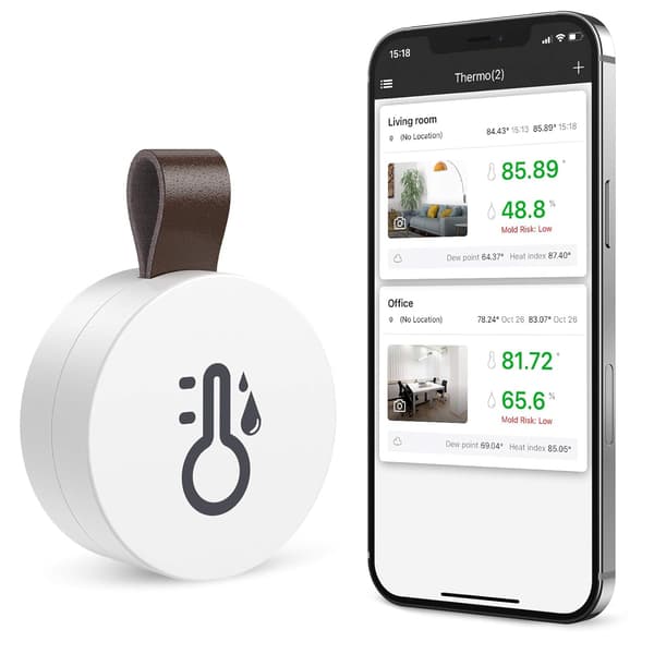 Trådlös termometer hygrometer, Mini Bluetooth 5.0 fuktighet temp