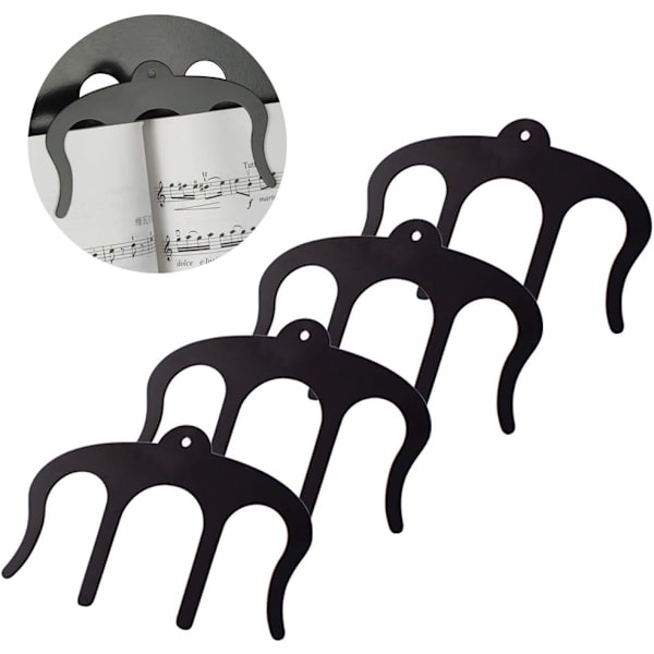 Musik Bog Klip Sideholder - Metalplade til Musikside, Bogside