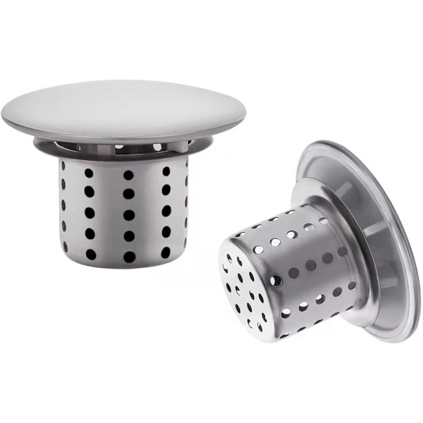 Badekarsi, hårstop til bruser, 2 stk. rustfrit stål
