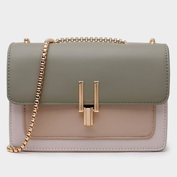 Färgblockade crossbody-väskor för kvinnor Läder crossbody-väskor Cu