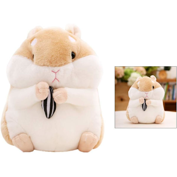 23cm Brun Utstoppet Hamster Plysjleke Hamster Utstoppet Dukke Søt Ha