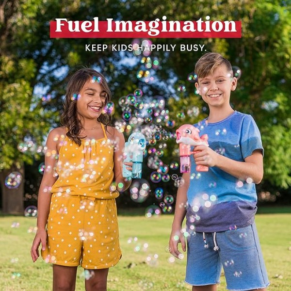 2 Bubble Guns Kit Whale Automatisk Boblemaskin Blåsermaskin med
