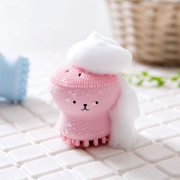 Silicone Facial Cleansing Brush, Cute and Soft Octopus Exfoliatin