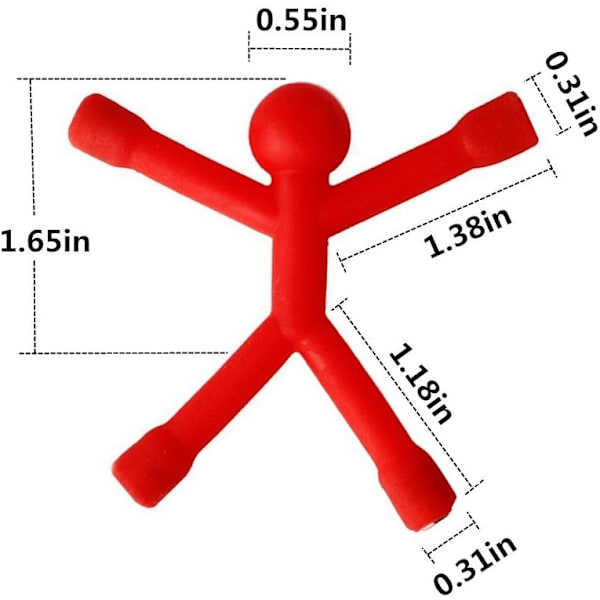 10 st kylskåpsmagneter, Novelty Mini Man Flexibla Kylskåpsmagneter, C