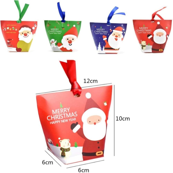 24pcs Christmas Gift Boxes, Christmas Candy Box, Christmas Gift Bag Kraft Kraft Bag Christmas Gift Bags, Gift Bag for Kid Party Presents Decoration