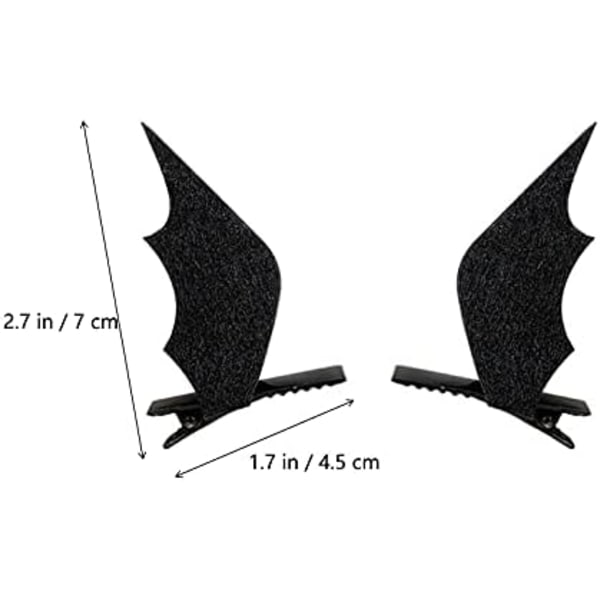 2 stk Halloween tegneserie flaggermusører flaggermusvinger hårklemmer hårnål Hai