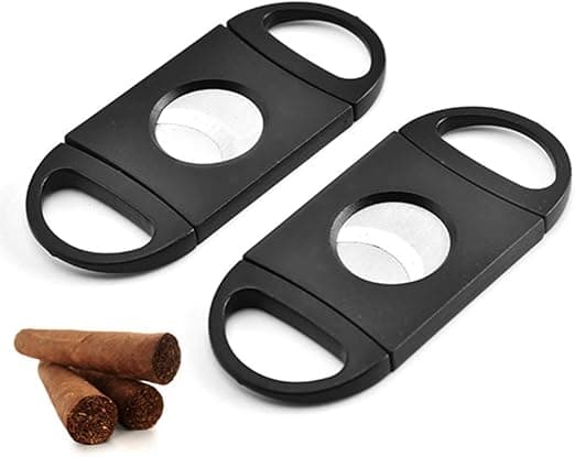2-pack cigarrskärare i rostfritt stål - Dubbelblad - Passar de flesta Si