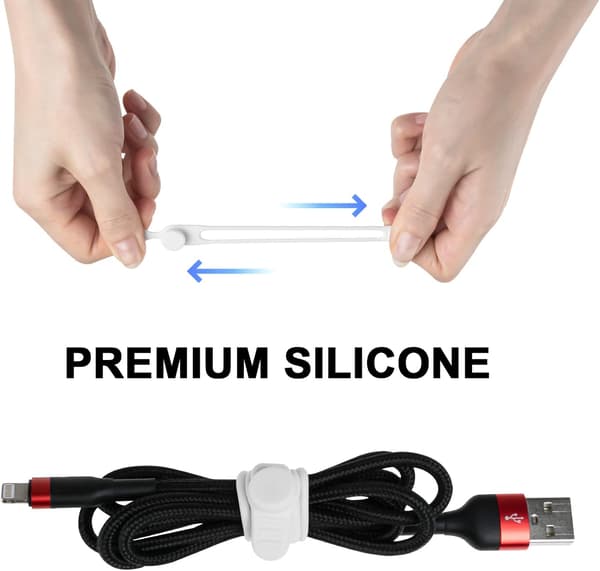 16 stk Silikon Kabelstropper Wire Organizer for Earphone, Phone Ch