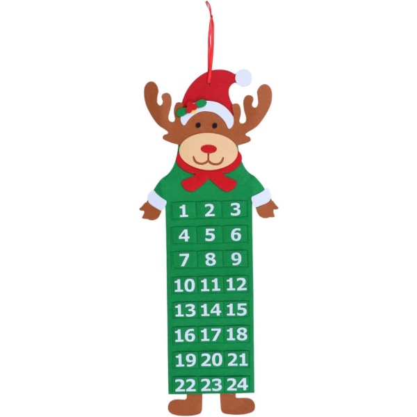 1pc Christmas Advent Calendar Christmas Countdown Reindeer Santa