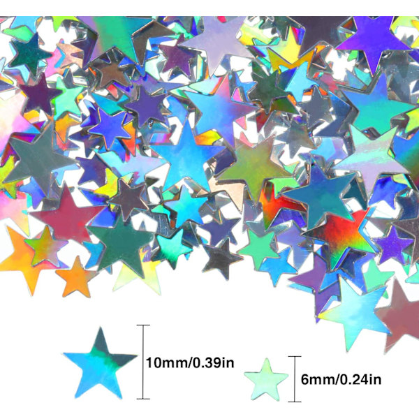 60g Tähdenmuotoinen konfetti Glitter Tähtipöytäkonfetti Metallifolio St