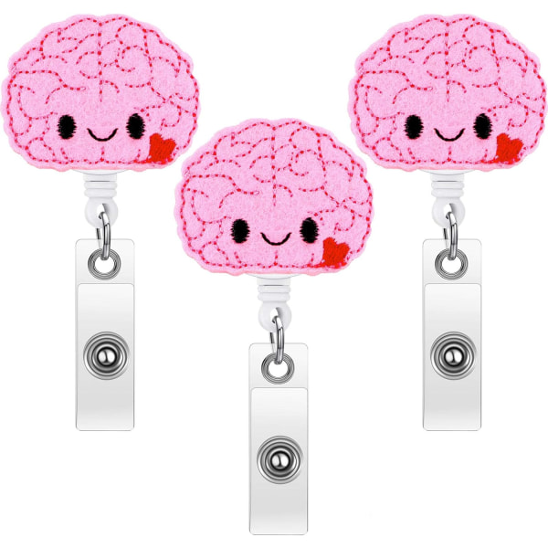 3 delar Brain Badge Rulle Infällbar Sjuksköterska Badge Hållare Filt Nur