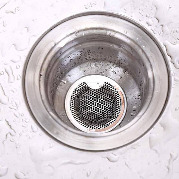 Rostfria diskbänksfilter Ett tvådelat set (7,6 cm)