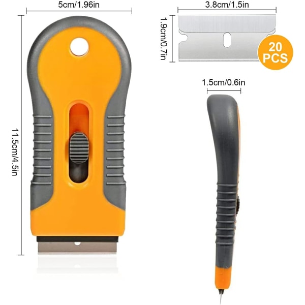 Mini rakbladsskrapa, rakbladsskrapa verktyg med 20 kolstål