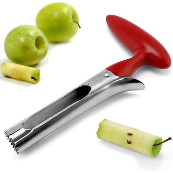 Apple Corer, Rustfrit Stål Køkken Gadget Tool Frugtsåmaskine Cor