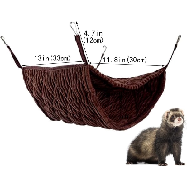 Hengekøye for små dyr, seng for ildere, hengekøye og tunnel for rotter, hamster,