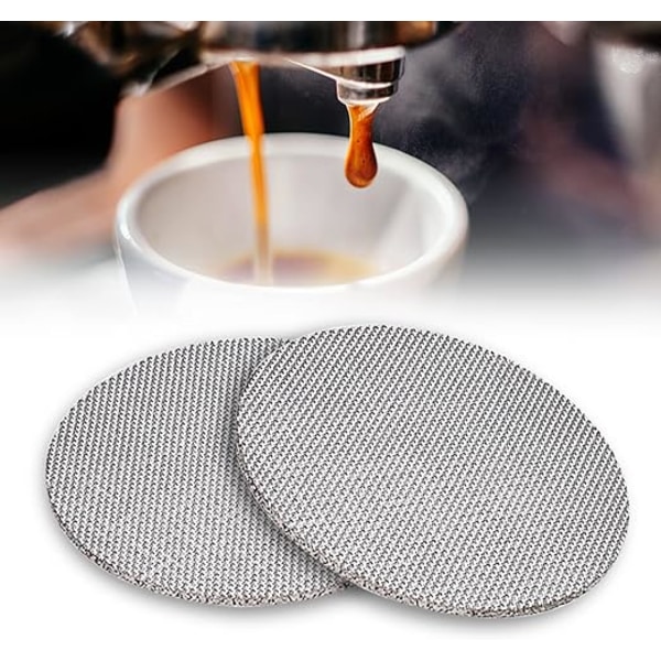 2 stk 51 mm espressoskærm - 1,7 mm kaffesi, 150 μm, genanvendelig