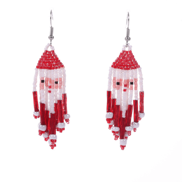 1 par julörhängen, julpärlorhängen, dangle örhängen, rispärlorhängen, enkla jultofsörhängen för kvinnor