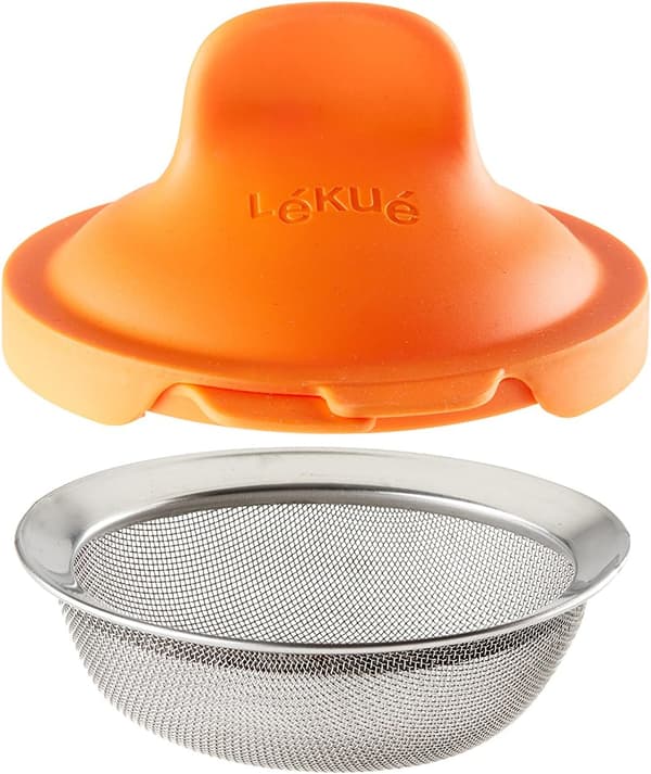 Sett med 2 eggkokere i rustfritt stål, oransje, 9\"