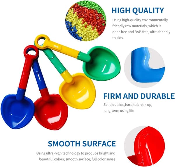 10'' Sandspader, Multi-Color Sand Scoop Plastspader, Strandspader