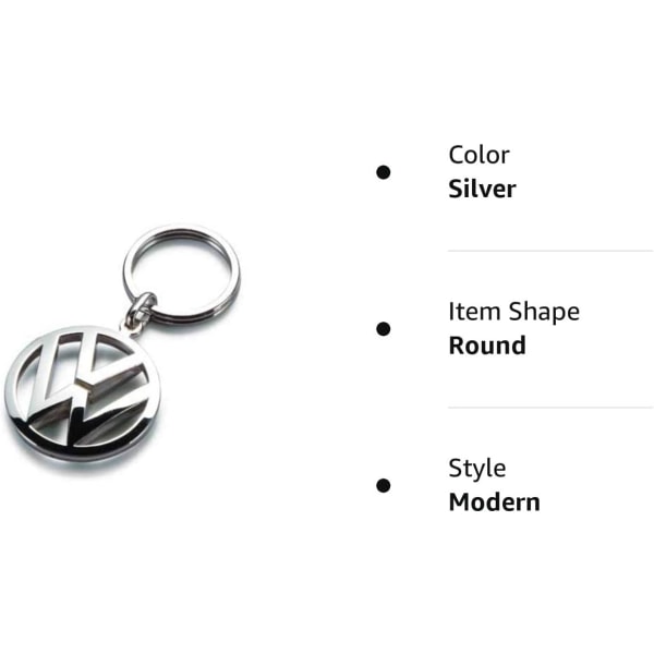 Volkswagen nyckelring i metall, silver
