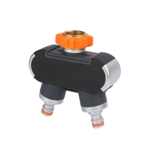 2-veis splitter: 3/4\" og 1/2\" Y med kranadapter, låsbar justerbar