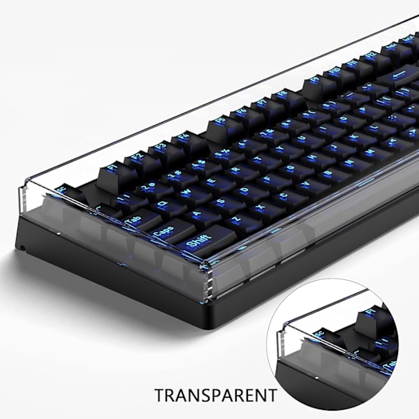 TKL-tangentbordsdammskydd, genomskinligt akryl-tangentbordsskydd för 80 % Comp