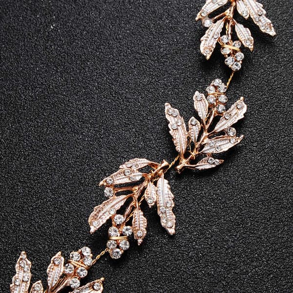 Brudhuvudband Bröllopshår Strass Legering Blad Hår Accessorie