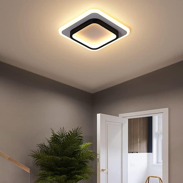 LED-lamper Lille firkant Nordisk mode sort loftslampe til Hal