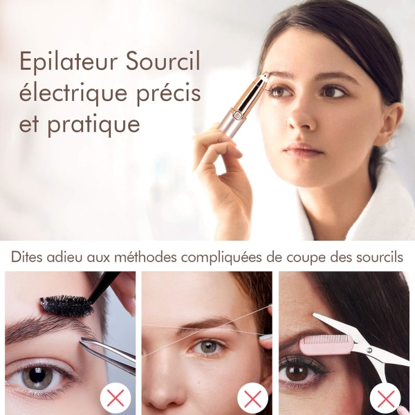 Epilator för ögonbryn för kvinnor, elektrisk rakapparat för kvinnor och trimning av ögonbryn