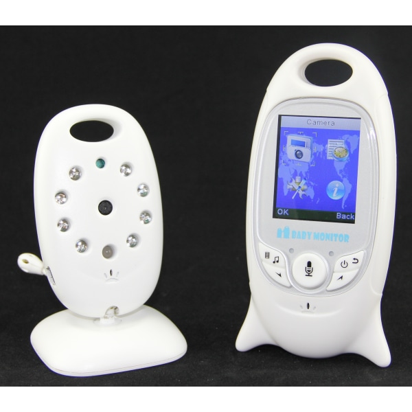 Trådløs video babymonitor 2,0 tommers fargesikkerhetskamera 2-veis